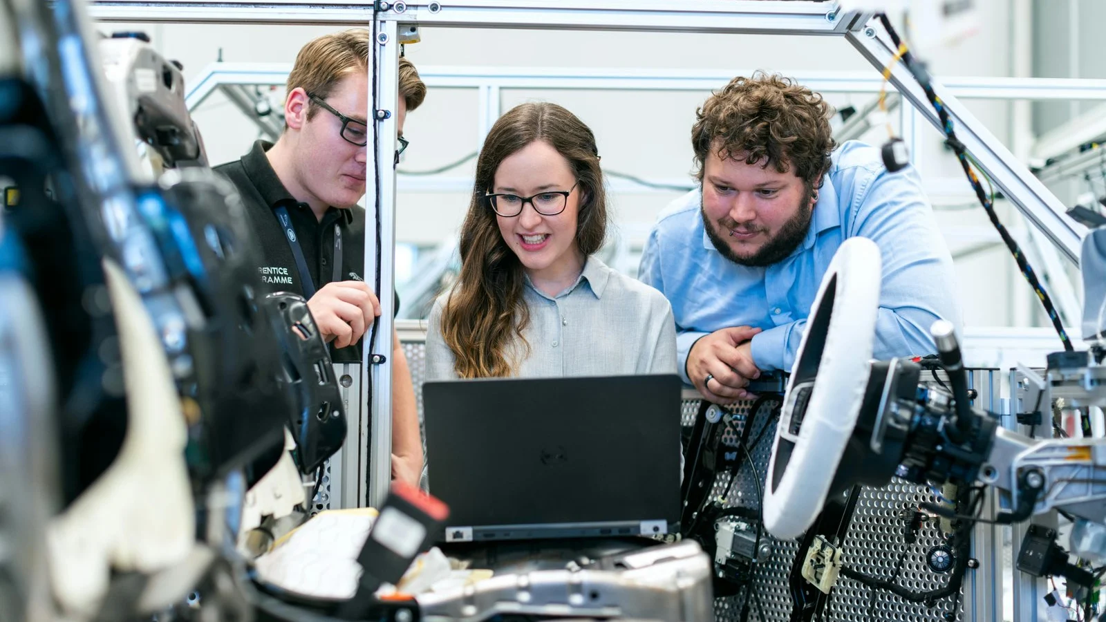 Engineering team reviewing production data