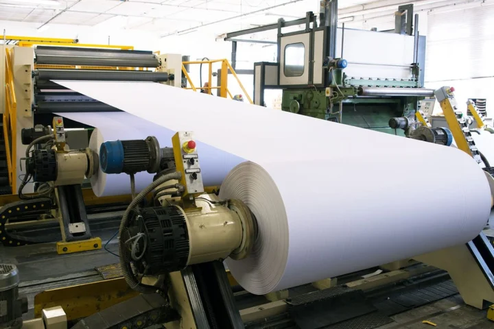 Paper machine producing paper rolls