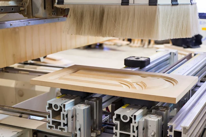 Wood panel processing line